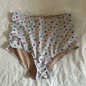 Kotrina Jeane Polka Dot Bikini Bottom High Waisted